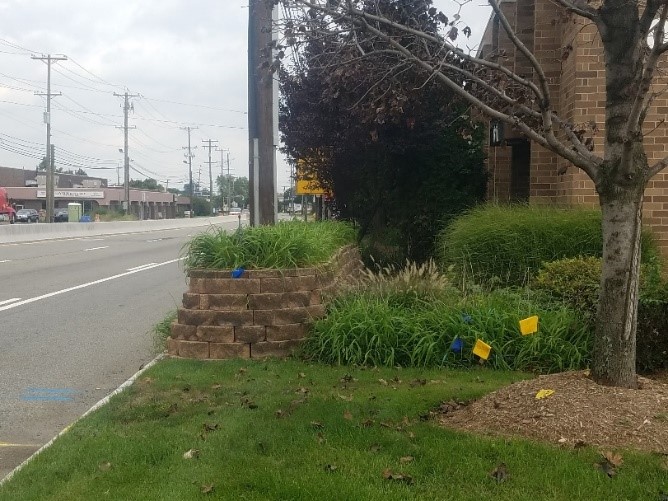 Figure 1. At this location along Washington Avenue, pedestrians were forced to walk in the travel lane (photo credit: Christine Mittman, NJTPA).