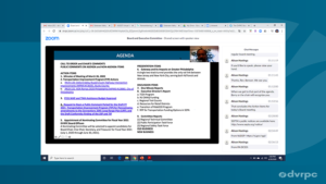 DVRPC used the chat feature during the board meeting to take public comment (click for presentation)
