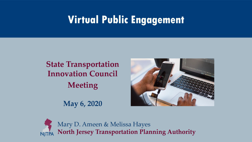 Virtual Public Engagement by NJTPA