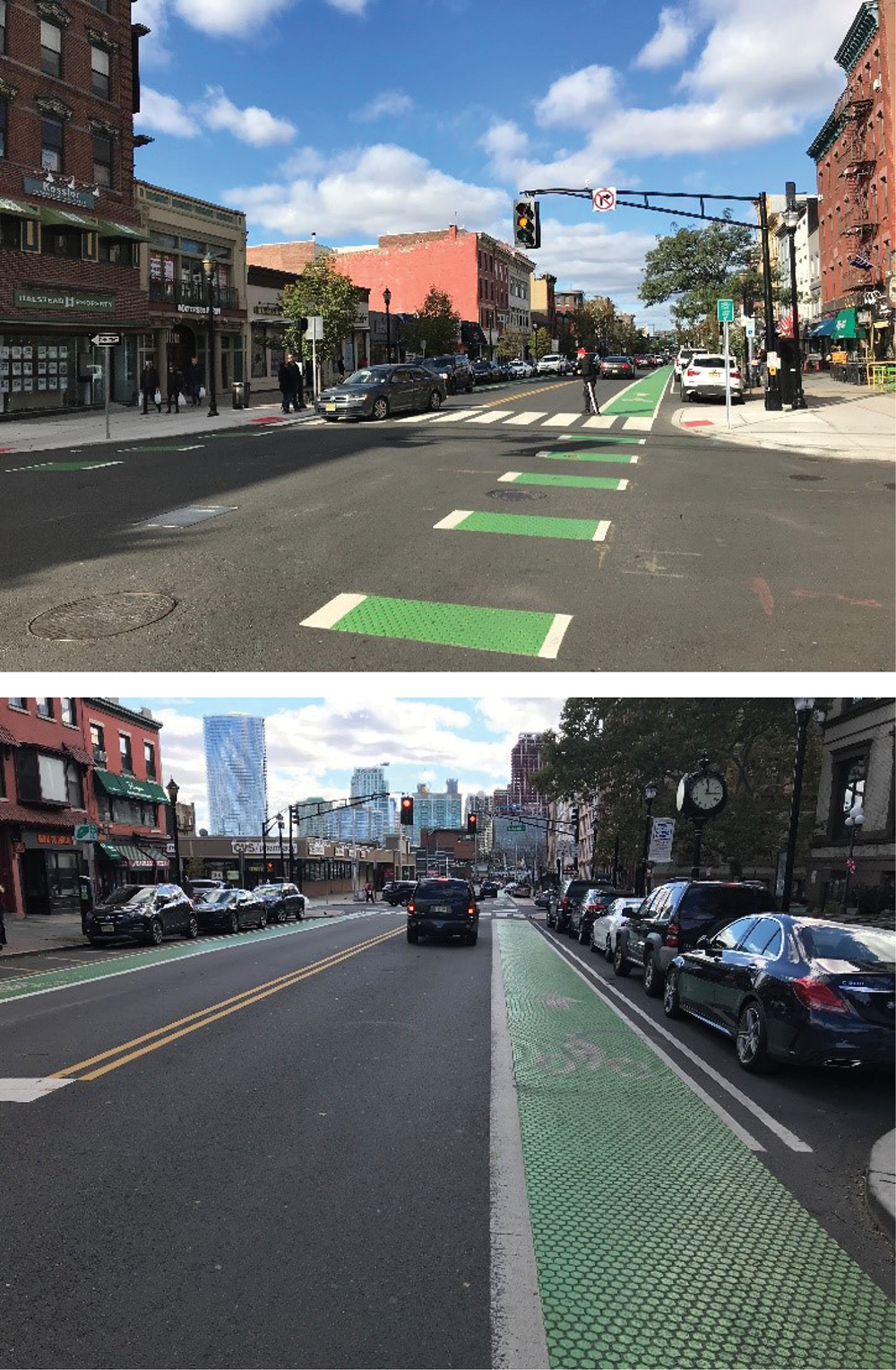 The City of Hoboken used the Design Assistance Program for an infrastructure grant to create dedicated bike lanes along several blocks of Washington Street