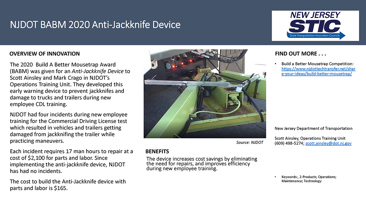 NJDOT BABM 2020 Anti-Jackknife Device