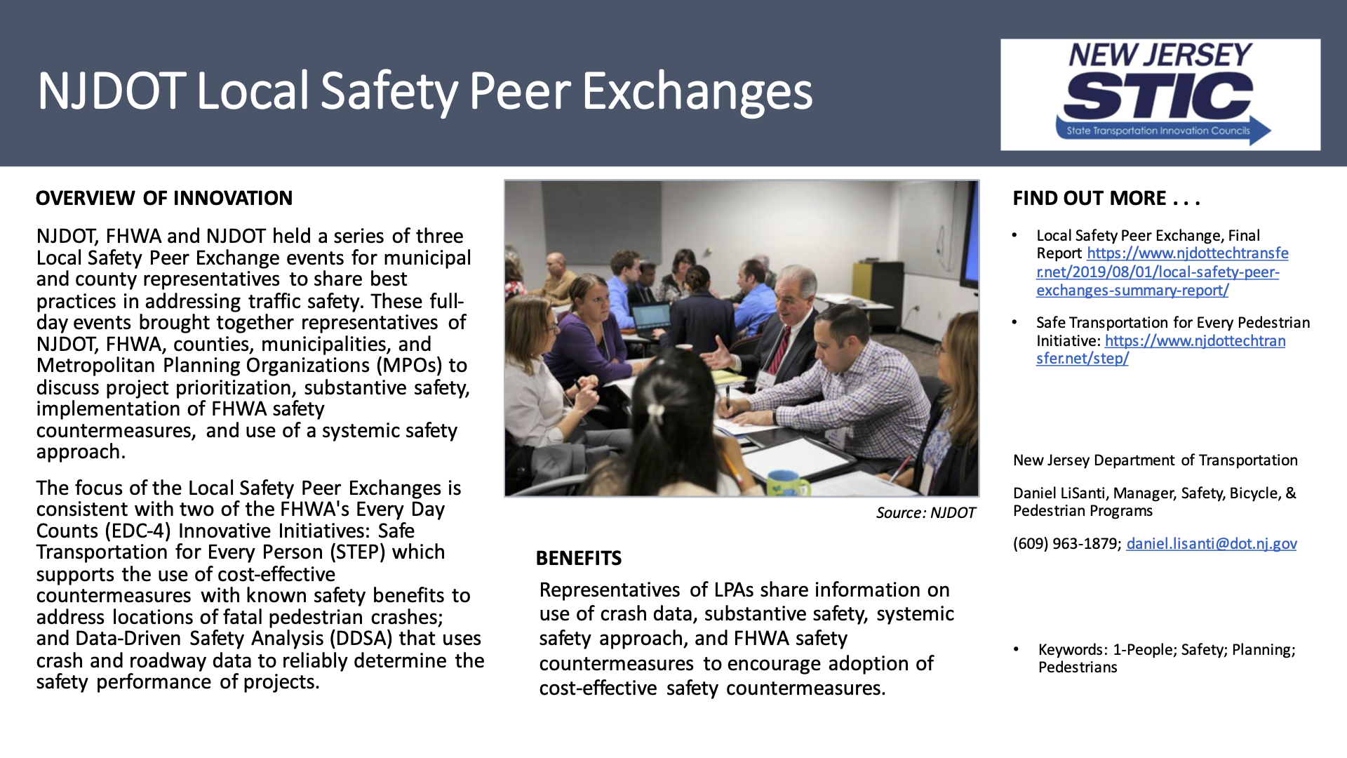 NJDOT Local Safety Peer Exchange