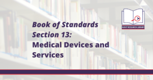 Image Reads: Book of Standards Section 13: Medical Devices and Services