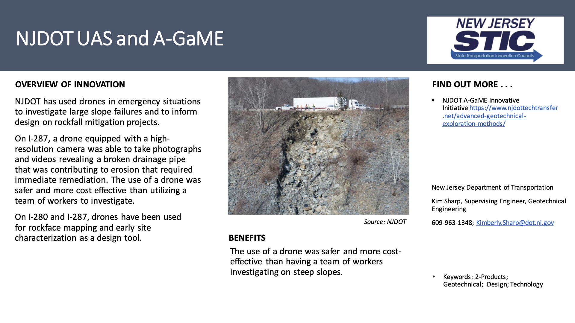 NJDOT UAS and A-GaME​