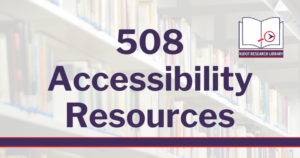 Image reads: 508 Accessibility Resources