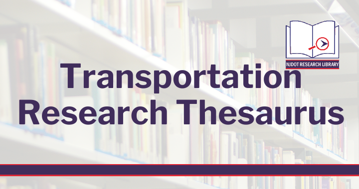 Image reads: Transportation Research Thesaurus