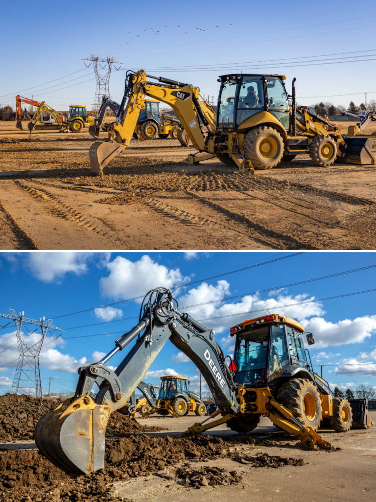 On-site heavy equipment operator training at IUOE Local 825’s training center.