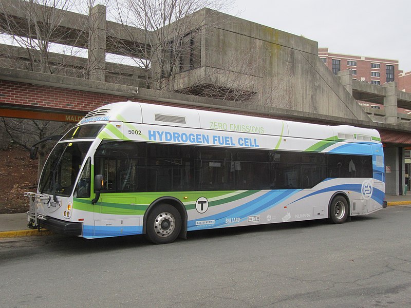 Fuel cell technologies’ current advantages for larger sized vehicles lend itself to buses as well. China is more heavily invested that application than other nations, but this MBTA bus shows the innovation occurring at home. Source: https://commons.wikimedia.org/wiki/File:MBTA_hydrogen_fuel_cell_bus_at_Malden_Center,_December_2016.jpg Jason Lawrence, Wikimedia