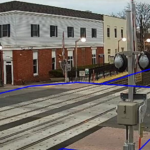 Zone for AI to look for trespassing at railroad crossing