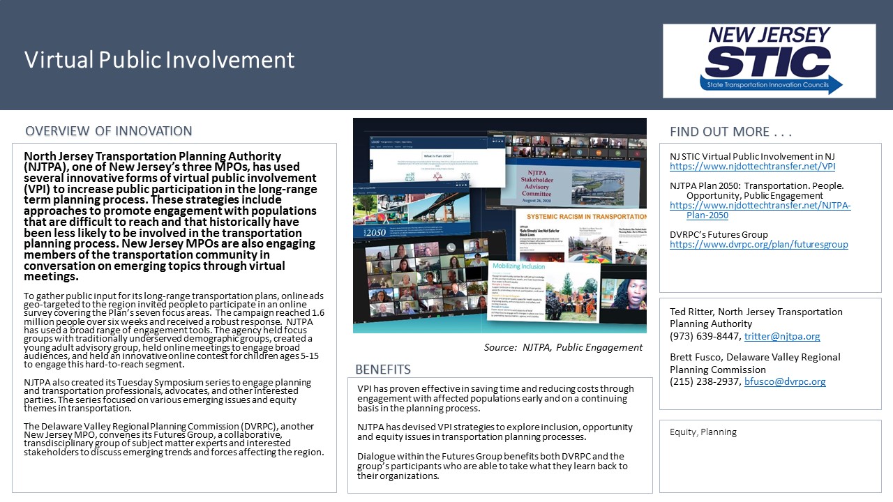 EDC Summit Innovation Showcase_Virtual Public Involvement